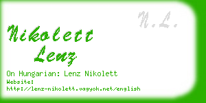 nikolett lenz business card